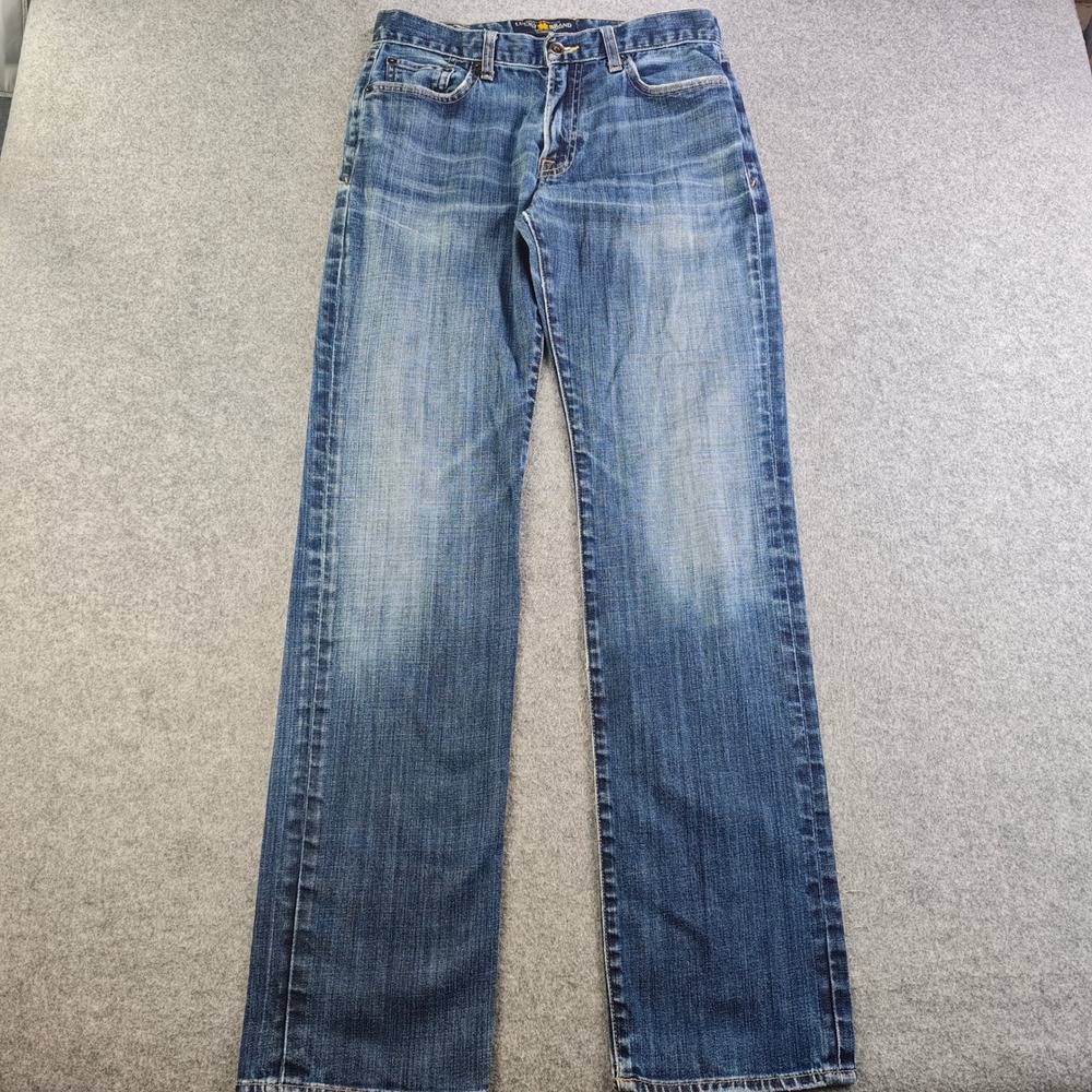 Lucky Brand 363 Vintage Straight Jeans Mens 30x34 Medium Wash Blue Denim Cotton